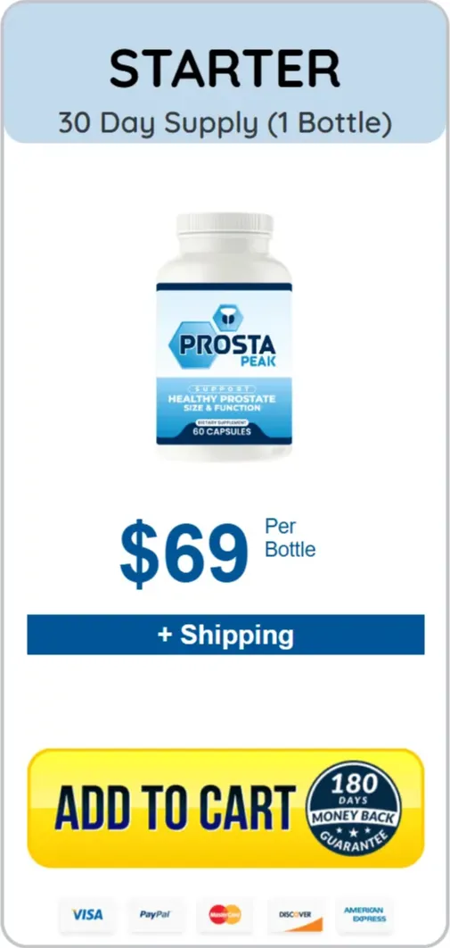 Prosta Peak starter package with 1 bottles for a 60-day supply at discounted price